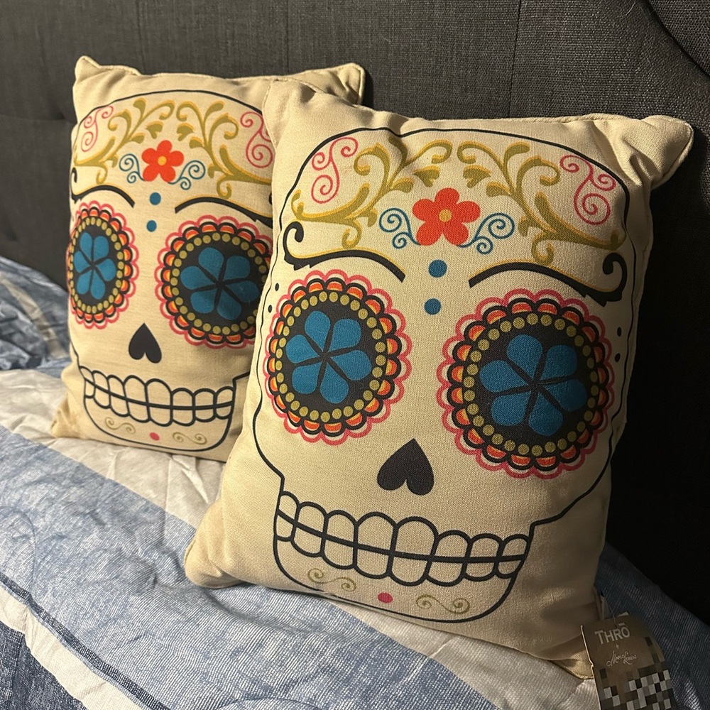 Kirklands Sugar Skull Throw Pillows